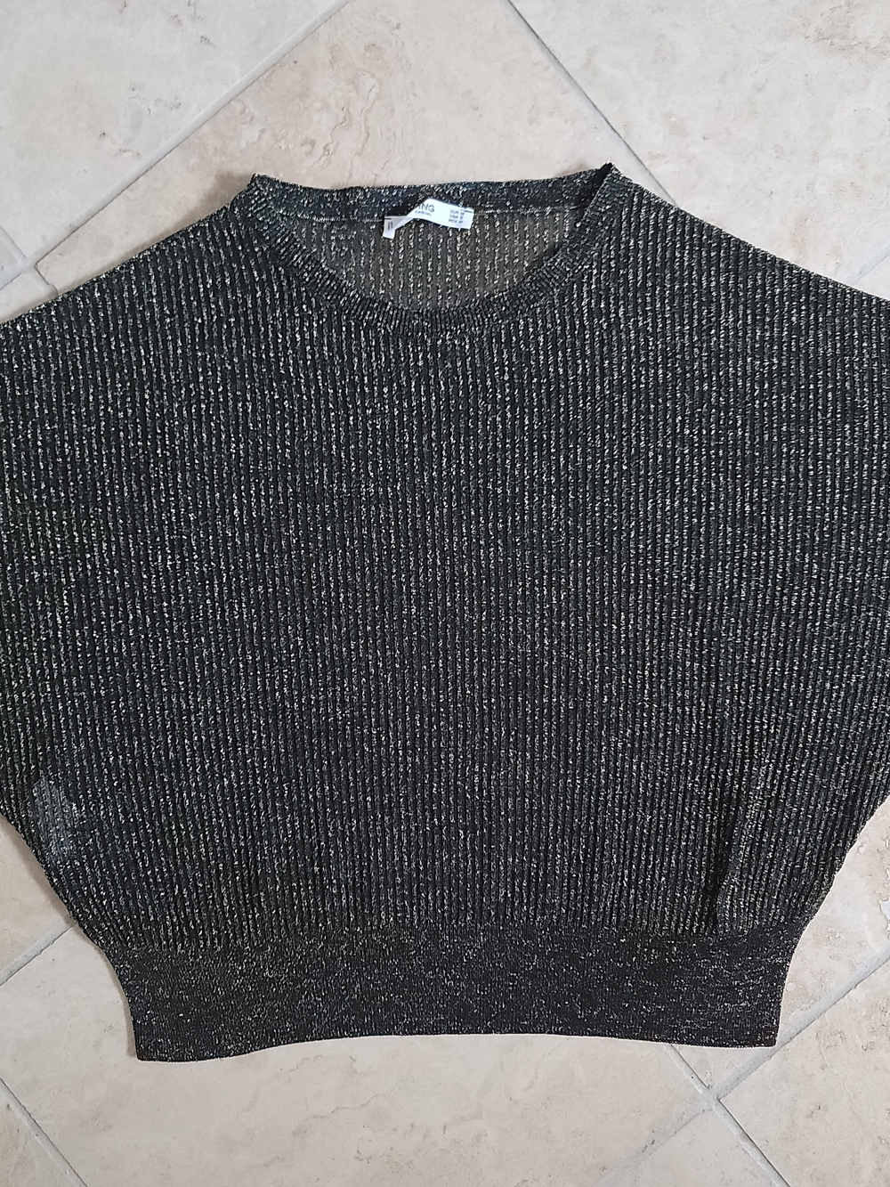 Mango Black Sweater with Gold Lurex Threading - Picture 8 of 10